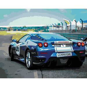 Diamondi – Diamantové maľovanie – ŠPORTOVÉ MODRÉ AUTO FERRARI, 40 × 50 cm, vypnuté plátno na rám Diamondi – Diamantové maľovanie – ŠPORTOVÉ MODRÉ AUTO FERRARI, 40 × 50 cm, vypnuté plátno na rám