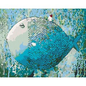 Diamondi – Diamantové maľovanie – MODRÁ RYBA, 40 × 50 cm, vypnuté plátno na rám Diamondi – Diamantové maľovanie – MODRÁ RYBA, 40 × 50 cm, vypnuté plátno na rám