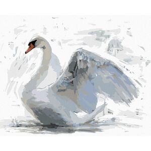 Diamondi – BIELA LABUŤ, 40 × 50 cm, napnuté plátno na rám Diamondi – BIELA LABUŤ, 40 × 50 cm, napnuté plátno na rám