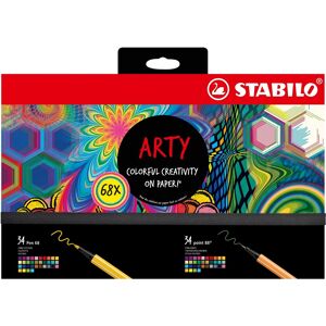 STABILO ARTY – 68 ks – jemné linery a prémiové vláknové fixky STABILO ARTY – 68 ks – jemné linery a prémiové vláknové fixky