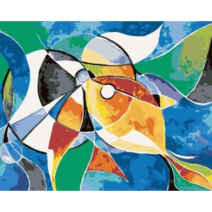 zuty Abstraktná kruhová ryba, 80 × 100 cm, vypnuté plátno na rám zuty Abstraktná kruhová ryba, 80 × 100 cm, vypnuté plátno na rám