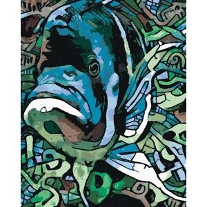 zuty Abstraktná ryba zelená, 80 × 100 cm, plátno napnuté na rám zuty Abstraktná ryba zelená, 80 × 100 cm, plátno napnuté na rám