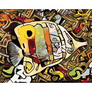 zuty Abstraktná ryba žltá, 40×50 cm, bez rámu a bez vypnutia plátna zuty Abstraktná ryba žltá, 40×50 cm, bez rámu a bez vypnutia plátna
