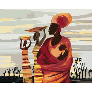 zuty Africké ženy s dieťaťom, 40×50 cm, vypnuté plátno na rám zuty Africké ženy s dieťaťom, 40×50 cm, vypnuté plátno na rám