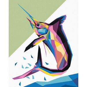 zuty Farebná abstraktná ryba, 40 × 50 cm, napnuté plátno na rám zuty Farebná abstraktná ryba, 40 × 50 cm, napnuté plátno na rám