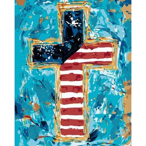 zuty Farebný kríž (Haley Bush), 80 × 100 cm, vypnuté plátno na rám zuty Farebný kríž (Haley Bush), 80 × 100 cm, vypnuté plátno na rám