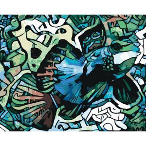 zuty Grafiti ryba zelená, 80 × 100 cm, plátno napnuté na rám zuty Grafiti ryba zelená, 80 × 100 cm, plátno napnuté na rám