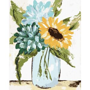 zuty Hortenzia a slnečnica vo váze 2 (Haley Bush), 40×50 cm, bez rámu a bez vypnutia plátna zuty Hortenzia a slnečnica vo váze 2 (Haley Bush), 40×50 cm, bez rámu a bez vypnutia plátna