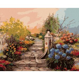 zuty Kamenné schody v lese, 40 × 50 cm, plátno napnuté na rám zuty Kamenné schody v lese, 40 × 50 cm, plátno napnuté na rám