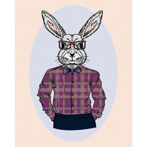 zuty Králik hipster, 80 × 100 cm, plátno napnuté na rám zuty Králik hipster, 80 × 100 cm, plátno napnuté na rám
