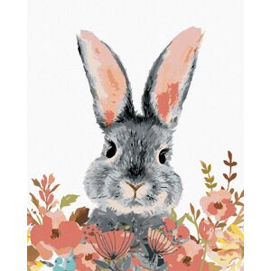 zuty Králik s farebnými kvetinkami, 80 × 100 cm, bez rámu a bez vypnutia plátna zuty Králik s farebnými kvetinkami, 80 × 100 cm, bez rámu a bez vypnutia plátna