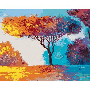 zuty Krásny farebný strom v lese, 80 × 100 cm, bez rámu a bez vypnutia plátna zuty Krásny farebný strom v lese, 80 × 100 cm, bez rámu a bez vypnutia plátna