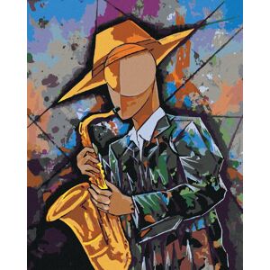 zuty Kubistický muzikant, 40 × 50 cm, bez rámu a bez napnutia plátna zuty Kubistický muzikant, 40 × 50 cm, bez rámu a bez napnutia plátna