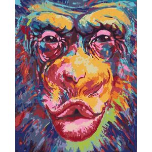 zuty Bozkávajúca opica, 80 × 100 cm, plátno napnuté na rám zuty Bozkávajúca opica, 80 × 100 cm, plátno napnuté na rám