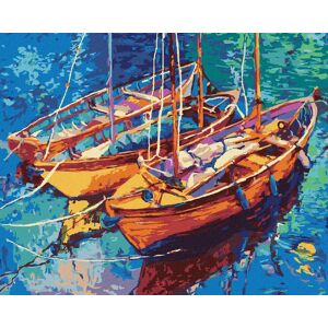 zuty Lodičky na vode, 80 × 100 cm, bez rámu a bez napnutia plátna zuty Lodičky na vode, 80 × 100 cm, bez rámu a bez napnutia plátna