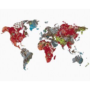 zuty Mapa sveta, 80 × 100 cm, plátno napnuté na rám zuty Mapa sveta, 80 × 100 cm, plátno napnuté na rám