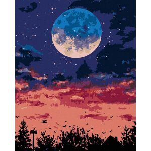 zuty Mesiac nad nočným mestom, 80×100 cm, bez rámu a bez vypnutia plátna zuty Mesiac nad nočným mestom, 80×100 cm, bez rámu a bez vypnutia plátna