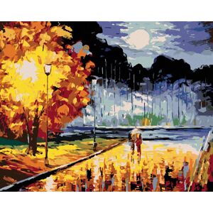 zuty Milenci na večernej prechádzke, 80×100 cm, bez rámu a bez vypnutia plátna zuty Milenci na večernej prechádzke, 80×100 cm, bez rámu a bez vypnutia plátna