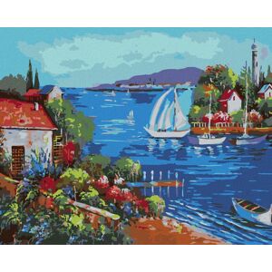 zuty Morská zátoka, 80 × 100 cm, plátno napnuté na rám zuty Morská zátoka, 80 × 100 cm, plátno napnuté na rám