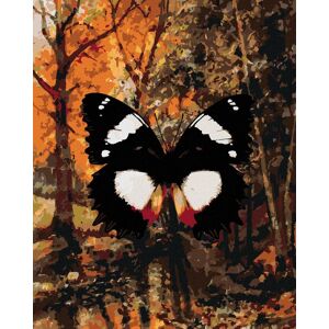zuty Motýľ v jesennom lese, 80 × 100 cm, plátno napnuté na rám zuty Motýľ v jesennom lese, 80 × 100 cm, plátno napnuté na rám