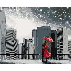 zuty Muž so ženou v New Yorku, 80 × 100 cm, plátno napnuté na rám zuty Muž so ženou v New Yorku, 80 × 100 cm, plátno napnuté na rám