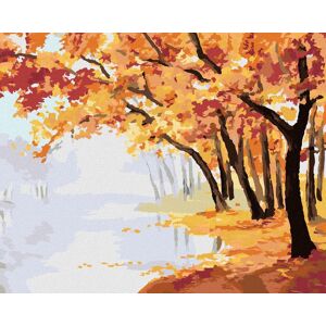 zuty Jesenný červený les, 40×50 cm, vypnuté plátno na rám zuty Jesenný červený les, 40×50 cm, vypnuté plátno na rám