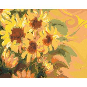zuty Slniečkové slnečnice, 40 × 50 cm, bez rámu a bez napnutia plátna zuty Slniečkové slnečnice, 40 × 50 cm, bez rámu a bez napnutia plátna
