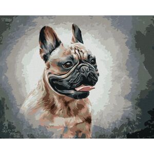 zuty Šťastný francúzsky buldoček, 80 × 100 cm, plátno napnuté na rám zuty Šťastný francúzsky buldoček, 80 × 100 cm, plátno napnuté na rám