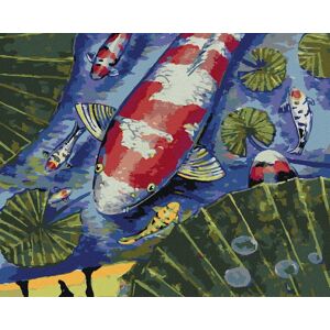 zuty Thajská rybka červená, 40×50 cm, bez rámu a bez vypnutia plátna zuty Thajská rybka červená, 40×50 cm, bez rámu a bez vypnutia plátna