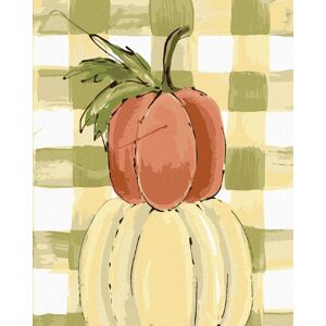 zuty Tri tekvice Gingham (Haley Bush), 80 × 100 cm, plátno napnuté na rám zuty Tri tekvice Gingham (Haley Bush), 80 × 100 cm, plátno napnuté na rám