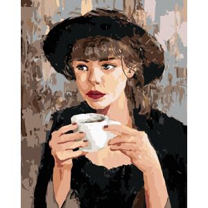 zuty Žena s kávou, 40×50 cm, bez rámu a bez vypnutia plátna zuty Žena s kávou, 40×50 cm, bez rámu a bez vypnutia plátna