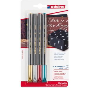 EDDING 1200 metalická fixka, súprava 4 farieb EDDING 1200 metalická fixka, súprava 4 farieb