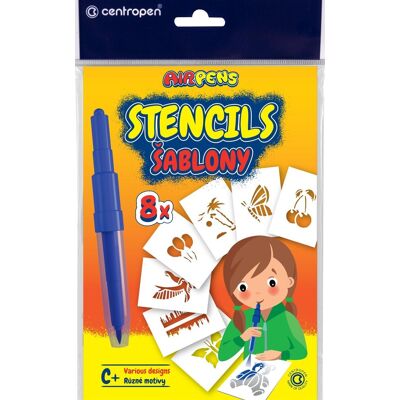 CENTROPEN šablóny k fúkacím fixkám 9996 C + mix motívov II CENTROPEN šablóny k fúkacím fixkám 9996 C + mix motívov II