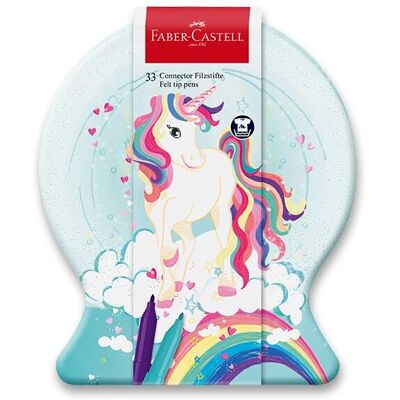FABER-CASTELL Connector Unicorn v plechu, 33 farieb FABER-CASTELL Connector Unicorn v plechu, 33 farieb