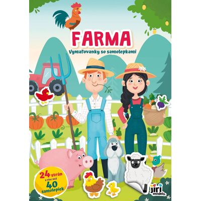 JIRI MODELS Omaľovánky A4 so samolepkami Farma JIRI MODELS Omaľovánky A4 so samolepkami Farma