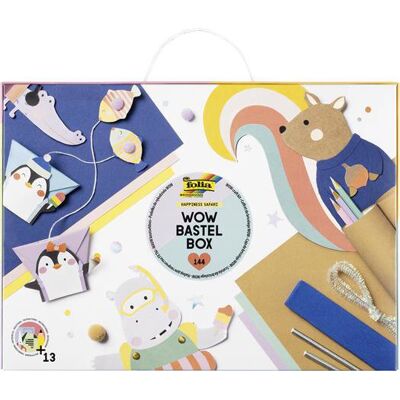 FOLIA Wow Bastel Box súprava na výrobu dekorácií WoW Safari, 144 dielov FOLIA Wow Bastel Box súprava na výrobu dekorácií WoW Safari, 144 dielov