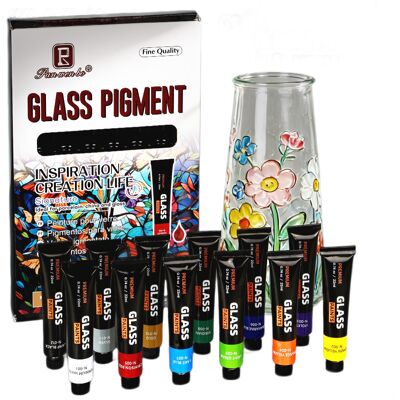 Kolorits Veľká sada farieb na sklo Pigment 12 ks Kolorits Veľká sada farieb na sklo Pigment 12 ks