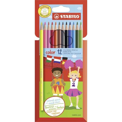STABILO color 12 ks kartónové puzdro + neón farby STABILO color 12 ks kartónové puzdro + neón farby