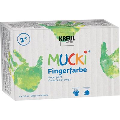 KREUL Mucki Súprava prstových farieb, 6 farieb KREUL Mucki Súprava prstových farieb, 6 farieb