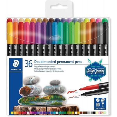 Staedtler Permanentné popisovače "Twin-tip" 36 farieb, 0,4/2,0 mm, obojstranné Staedtler Permanentné popisovače "Twin-tip" 36 farieb, 0,4/2,0 mm, obojstranné