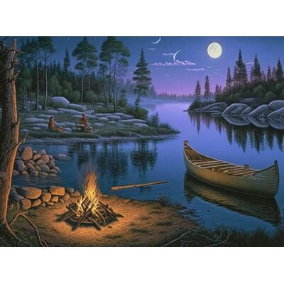 Norimpex Kempovanie pri jazere 30 × 40 cm Norimpex Kempovanie pri jazere 30 × 40 cm