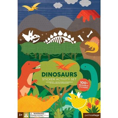 Petit Collage Znovu použiteľné samolepky so scénou Dinosaury Petit Collage Znovu použiteľné samolepky so scénou Dinosaury
