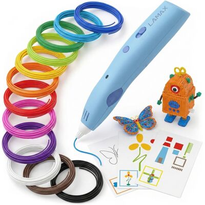 LAMAX ArtKid 3D blue + 37 metrov náplne + kreatívne šablóny LAMAX ArtKid 3D blue + 37 metrov náplne + kreatívne šablóny