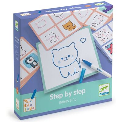 Djeco Kreslenie Step by step Mláďatká Djeco Kreslenie Step by step Mláďatká