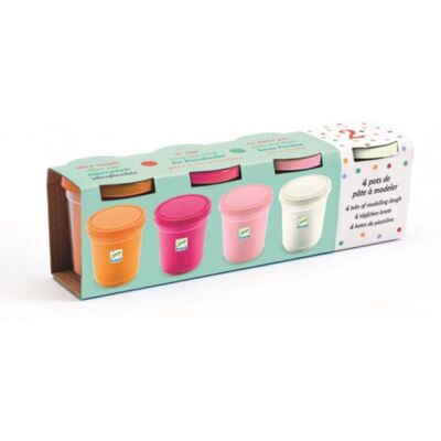 Djeco Farebná modelína – 4 pastelové farby Djeco Farebná modelína – 4 pastelové farby