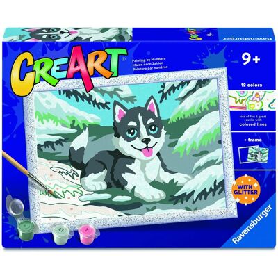 Ravensburger 120232612 CreArt Hravý Husky s trblietkami Ravensburger 120232612 CreArt Hravý Husky s trblietkami
