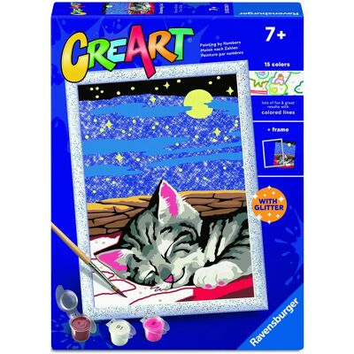 Ravensburger 120232629 CreArt Zasnená mačička s trblietkami Ravensburger 120232629 CreArt Zasnená mačička s trblietkami