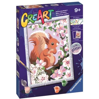 Ravensburger 201808 CreArt Roztomilá veverička s trblietkami Ravensburger 201808 CreArt Roztomilá veverička s trblietkami