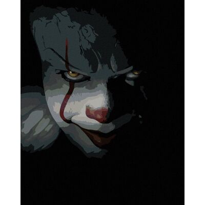 Zuty – Maľovanie podľa čísel – Desivý pohľad Pennywise (To), 40 × 50 cm, plátno + rám Zuty – Maľovanie podľa čísel – Desivý pohľad Pennywise (To), 40 × 50 cm, plátno + rám