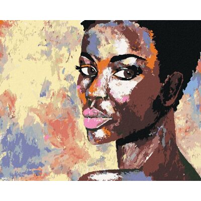 Zuty – Maľovanie Podľa Čísel – Portrét Africkej Ženy, 80 × 100 cm, Plátno + Rám Zuty – Maľovanie Podľa Čísel – Portrét Africkej Ženy, 80 × 100 cm, Plátno + Rám